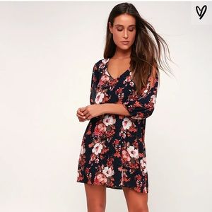 Floral shift dress